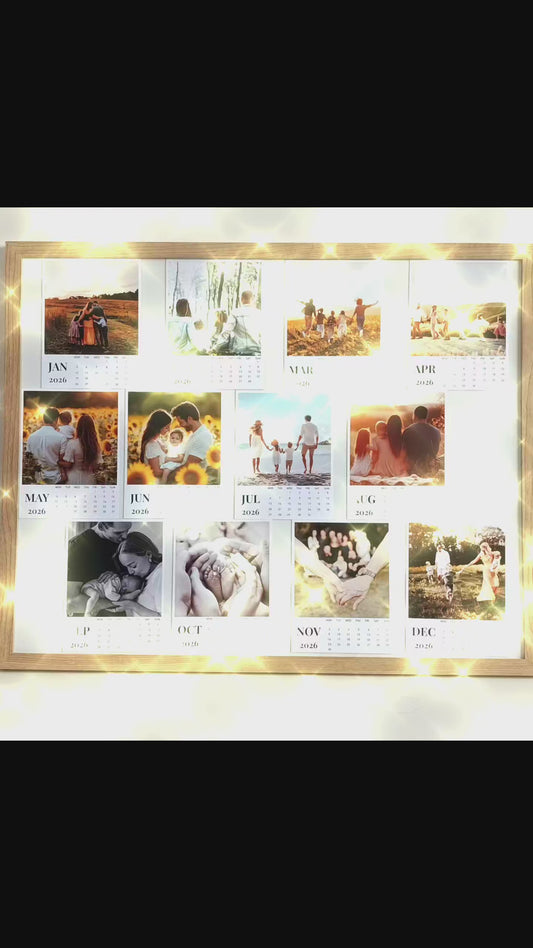 Custom Magnetic Calendar with Personalised Photos